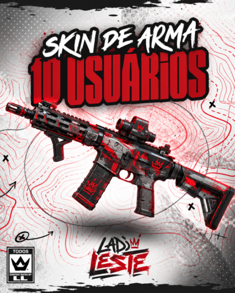 Skin Exclusiva de Arma 10 Usuário