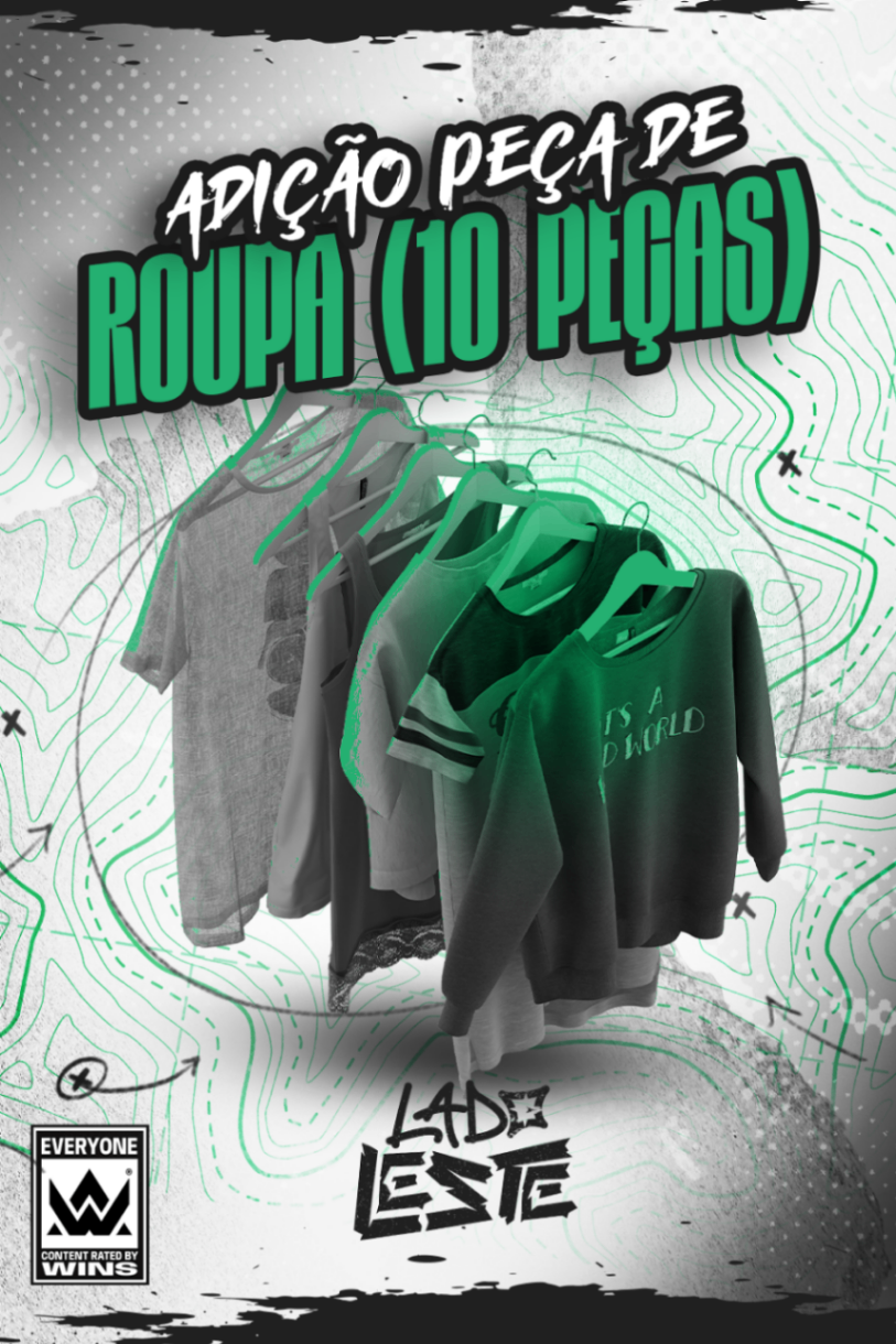 Adição de peças de roupa (10 Peças)